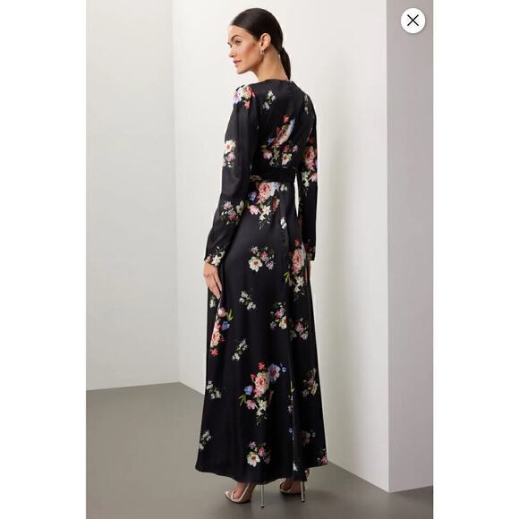 B41 Mac Duggal Gown Womens 4 Old Hollywood Floral Wedding Romantic Feminine - Picture 3 of 10